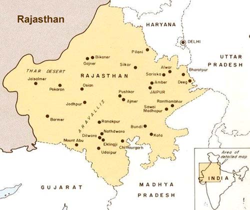 Rajasthan Map